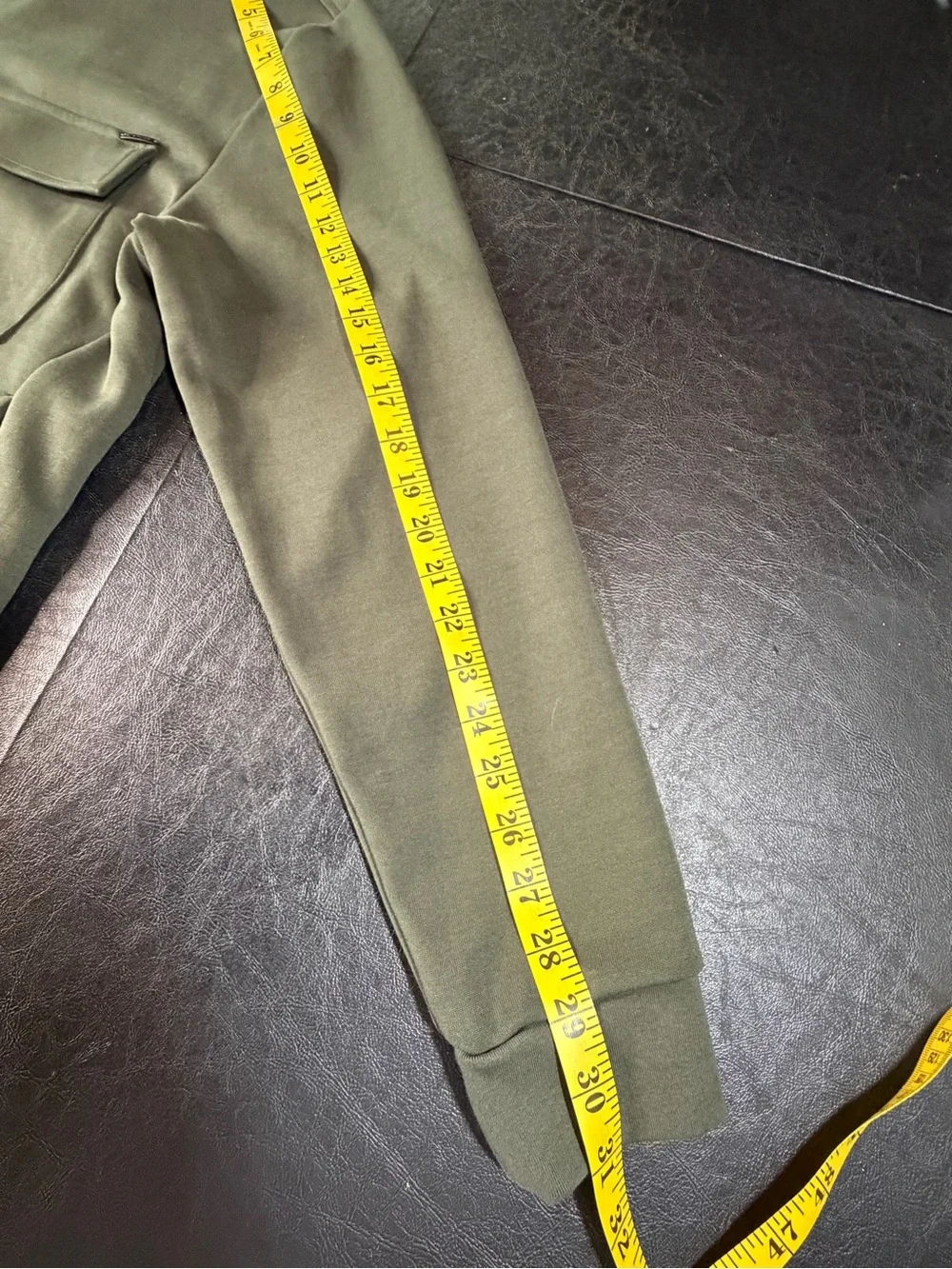 Elie Tahari Men’s Olive Green Utility Bomber Jacket Zip Front Size M